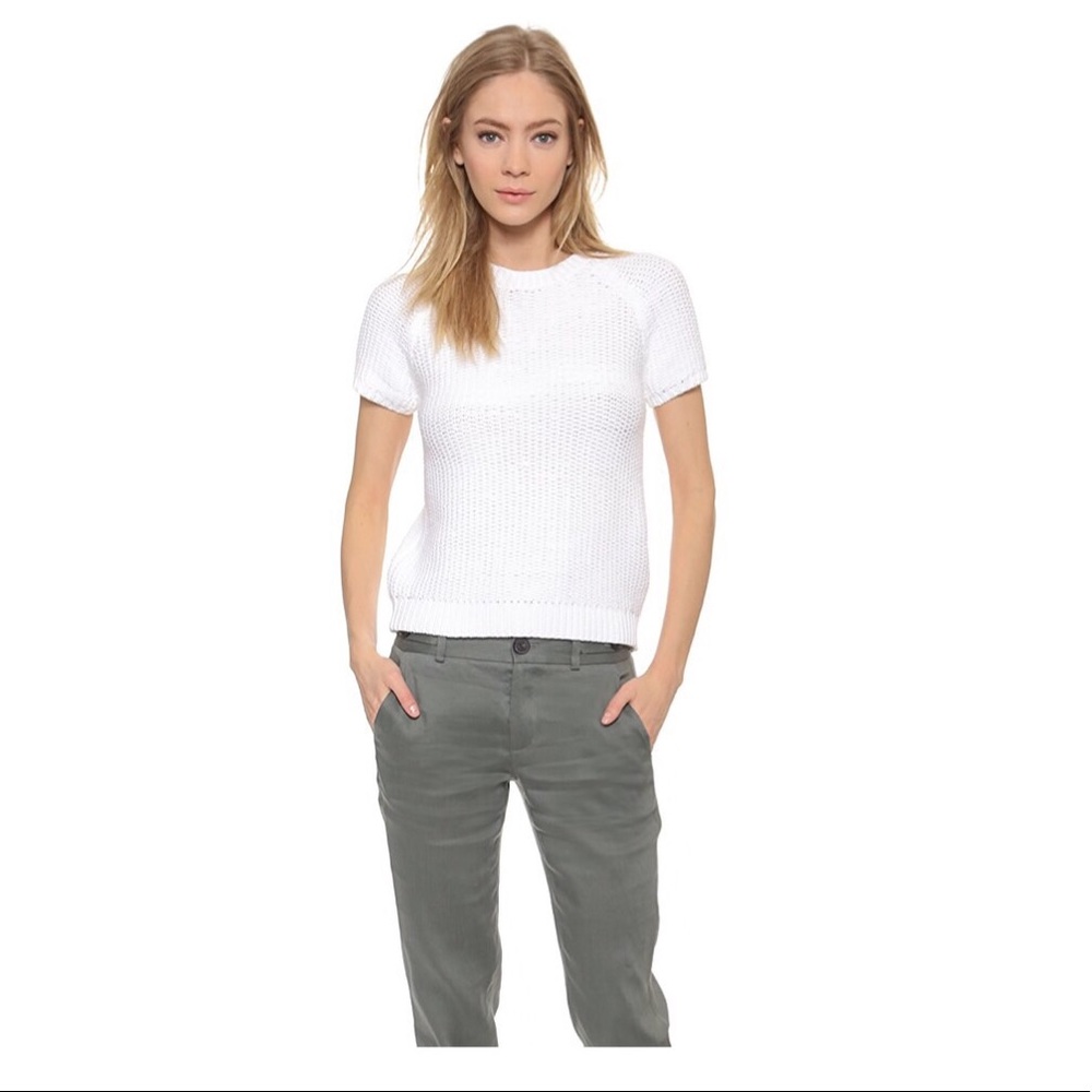 NWOT Theory Dontalyn Knit Short-Sleeve Sweater S